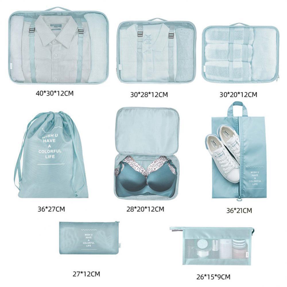 8-piece Set Luggage Divider Packing Cube Bags