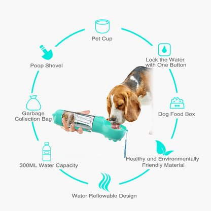 3-in-1 Portable Pet Water Bottle